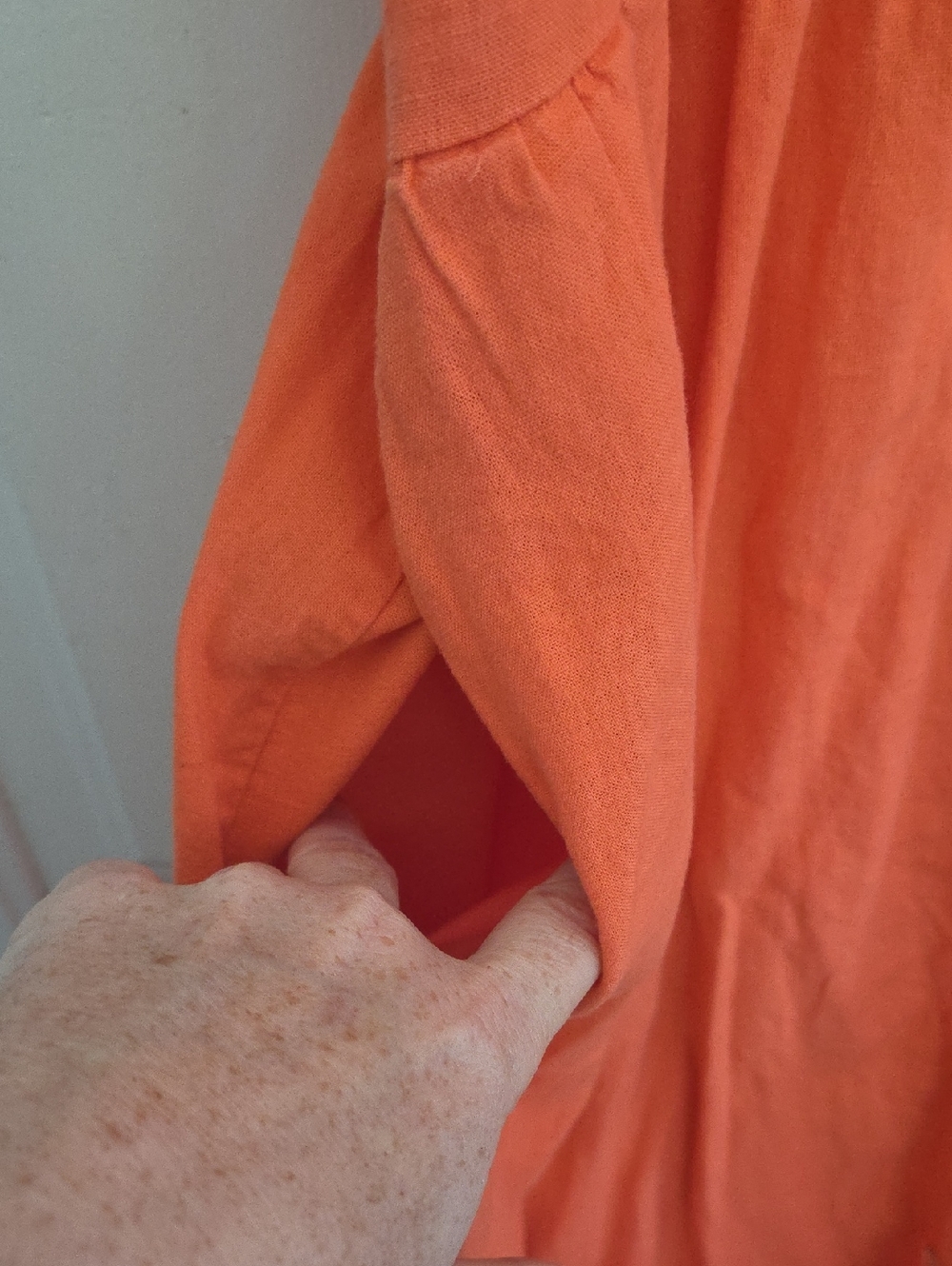 A New Day Orange Button Down Dress - Picture 4 of 10
